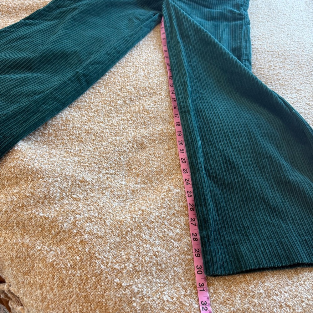 Anthropologie Pilcro Green Corduroy Wide Leg High Rise Pants 28 - Picture 8 of 8